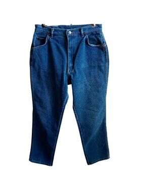 Vintage Womens JEANS Lee 30x29 sz 16 MED 80s STRETCH DENIM HIGH WAIST MOM